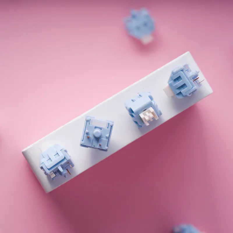 XLLAB x LICHICX Yogurt Silent Linear Switch 5 pinos 35g 45g PC POM PA66 Hot Swap Switches Mecânicos para Teclado DIY Personalizado para Jogos de PC