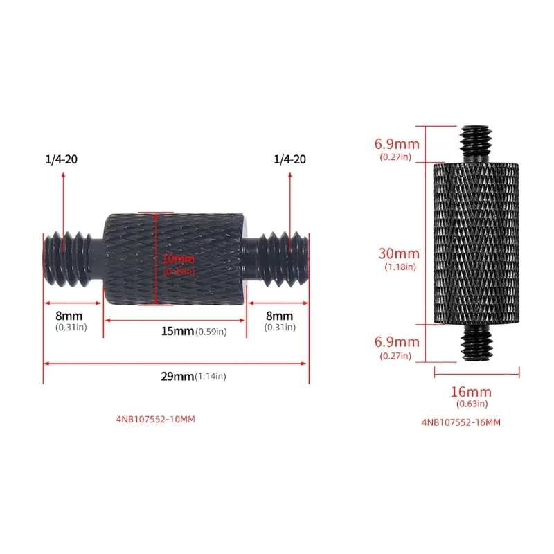 Металлический переходник с наружной резьбой 1/4 дюйма на 1/4 дюйма, двойной винтовой адаптер 1/4 дюйма, поддерживает штатив, подставка, аксессуары для камеры