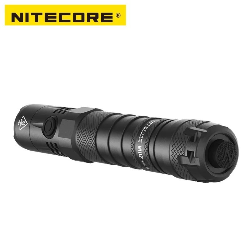 NITECORE MH12 V2 Tactical Flashlight 1200Lumens XP-L2 V6 LED USB-C Rechargeable Military Outdoor Camping with 5000mAh Battery