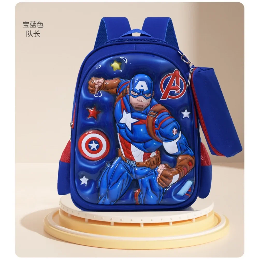 Sac à dos Marvel Anime Cartoon pour enfants, Batman, Sofia, coque rigide 3D, léger, respirant, imperméable, cadeaux pour enfants, 1ère à la 3ème année