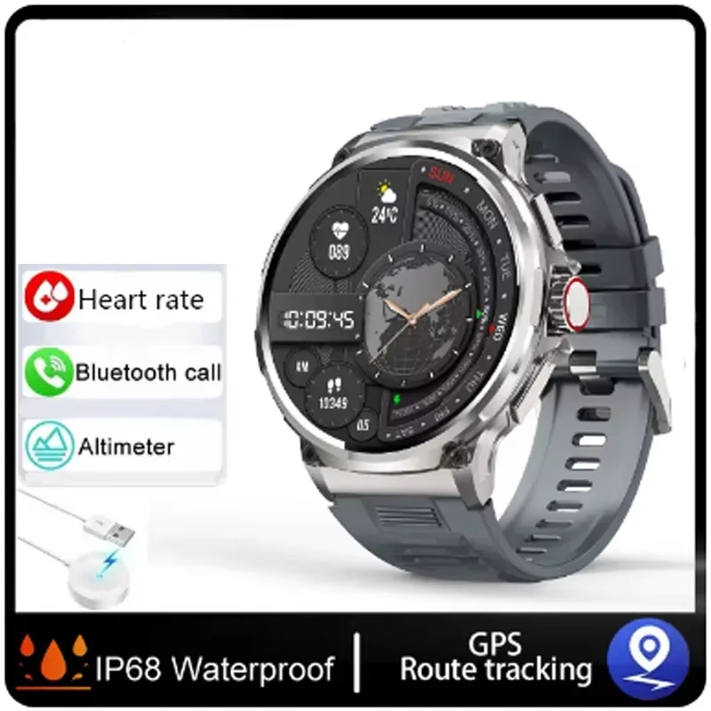 

2024 New Smart Men's Watch GPS+710Mah Large Battery Bluetooth HD Call For OPPO Find N2 Flip Xiaomi Mi 10T Pro LG K41S Huawei ZTE