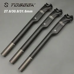 TOSEEK Carbon MTB Seatpost Offset 27.2/30.8/31.6mm Mountain Bike Seat Tube Length 350/400mm Gloss/Matte Bicycle Seat Post Parts