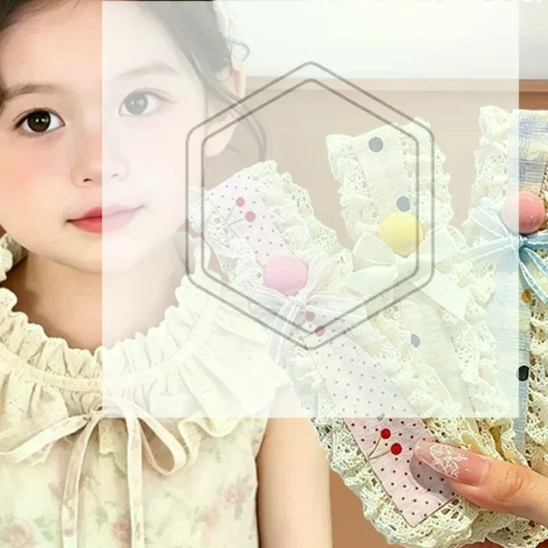 Knitting Colorful Flower Bangs Sticker Hair Band Printed Hair Sticker Headdress