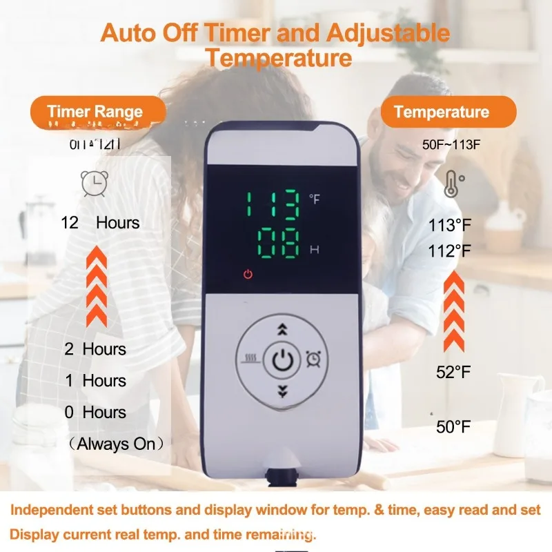 Bread Dough Fermentation Incubator Digital Temperature Timing Control Auto Shut‑off Proofing Box For Home Baking Bread Making