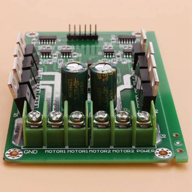 H-Bridge DC Dual Motor Driver PWM Module DC 3~36V 15A Peak 30A IRF3205 High Power Control Board for Arduino Robot Smart Car