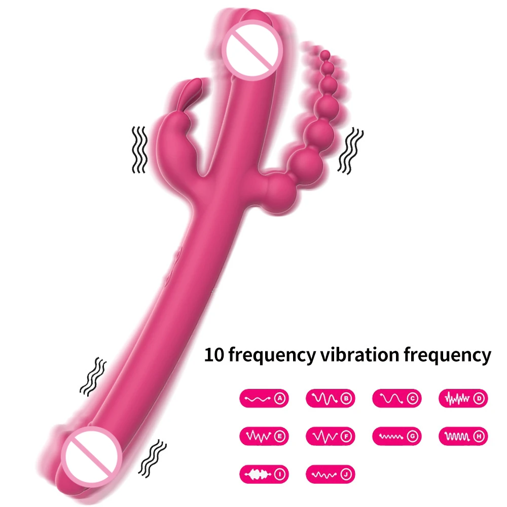 

Double Head Dildo Vibrator For Women Lesbian Clit Vaginal Anal Plug Men Butt Dilator Artificial Penis Erotic Sex Toy For Couples