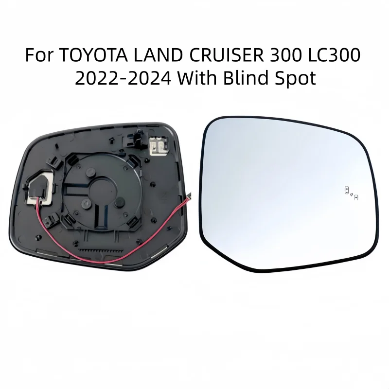 

For TOYOTA LAND CRUISER 300 LC300 2022-2024 Auto Door Side Heated Convex Car Mirror Glass Original factory lamp With Blind Spot