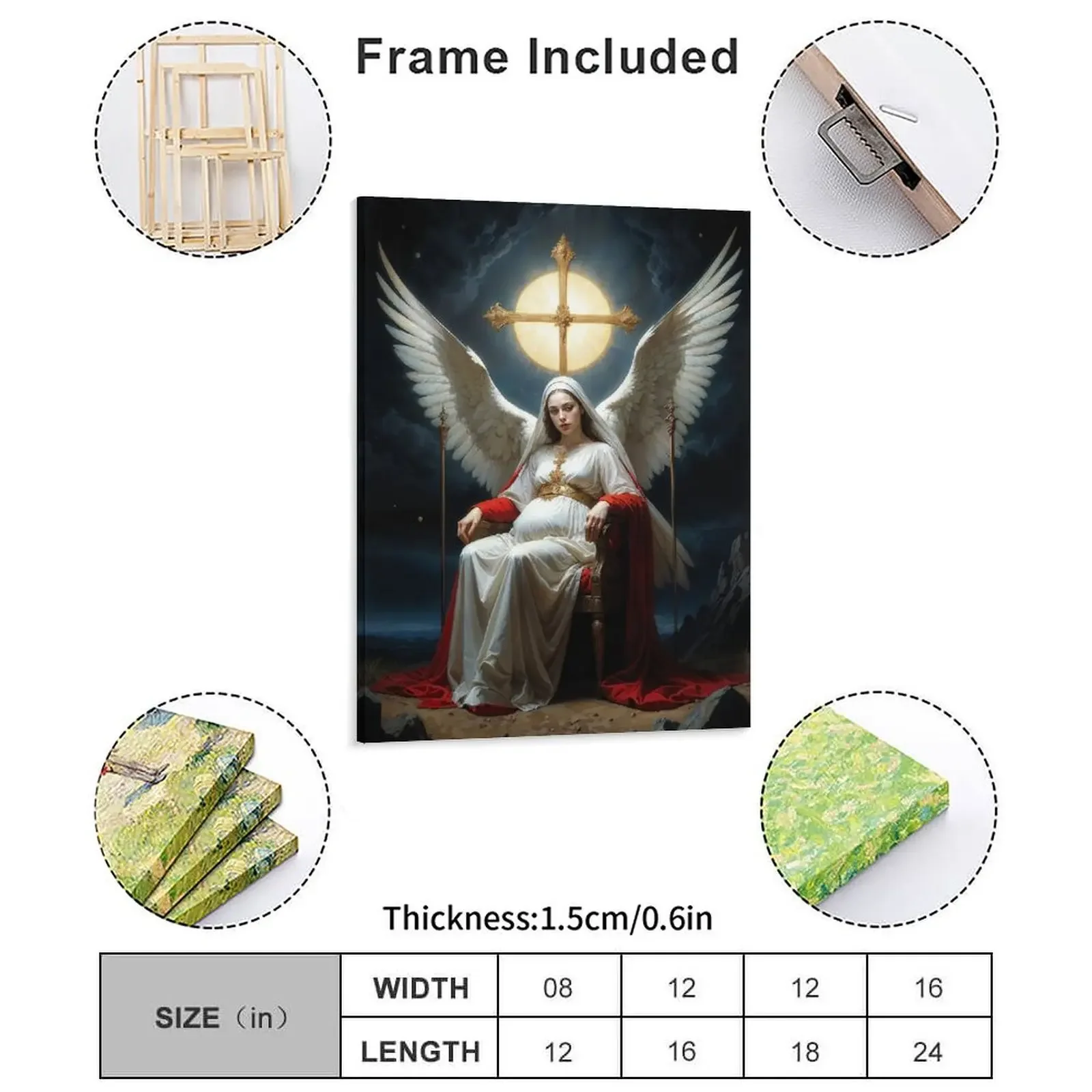 Virgin Mary Canvas Painting Personalized Plaques Character Decoration Wall Mural Framed Wall Paintings