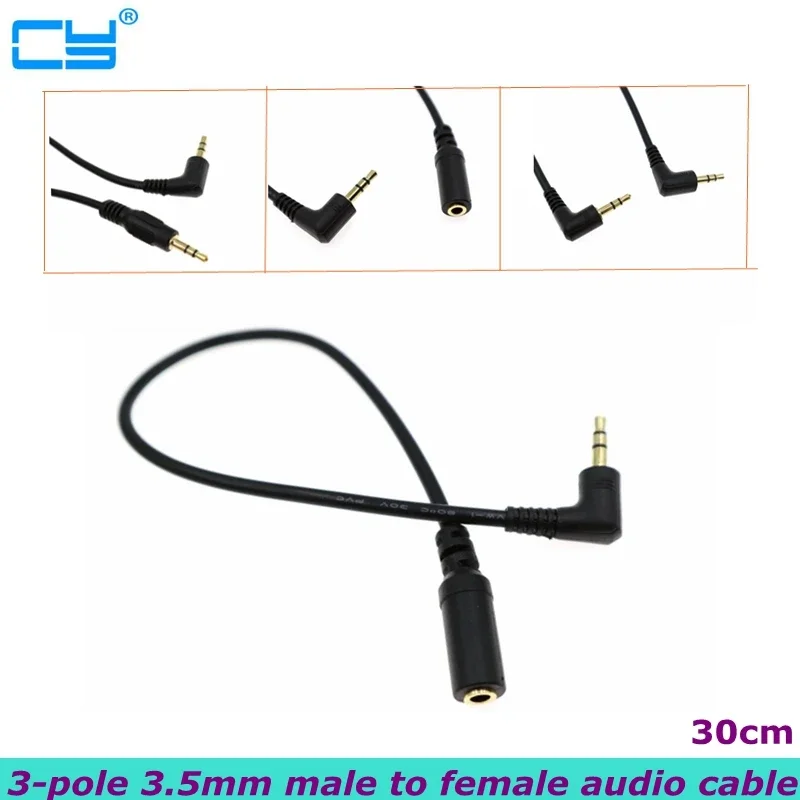 

0.2m 3.5mm 3 pole male and female AUX audio jack converter adapter extension cable microphone conversion cable microphone phone