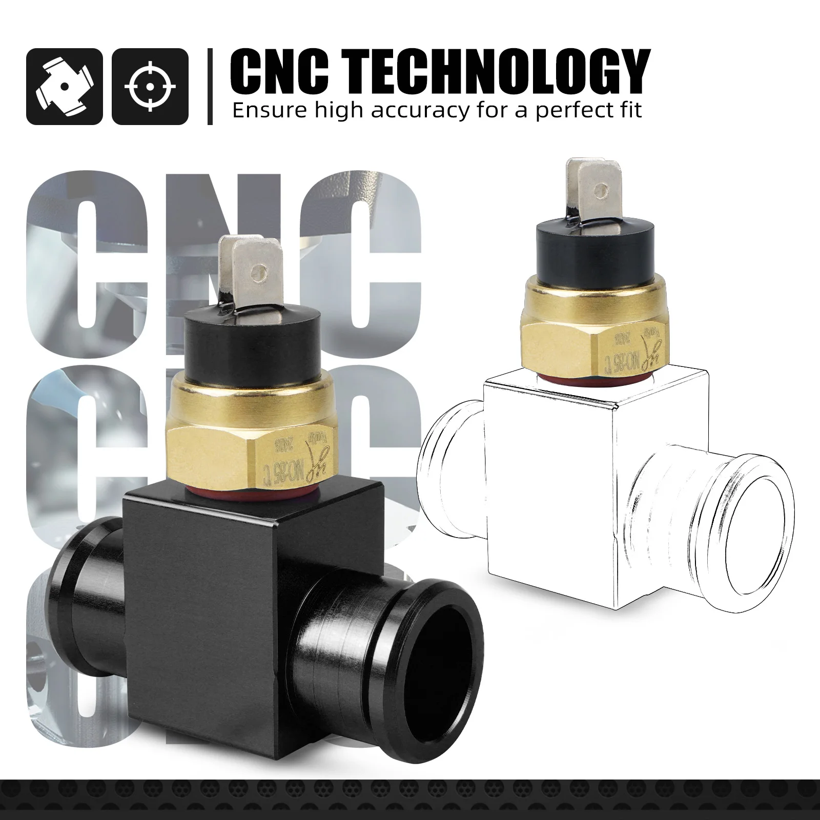 NICECNC For Beta RR 300 Xtrainer 300 RR 125 250 300 350 390 400 430 450 498 M14x1.5 mm Radiator Fan Temperature Switch Connector