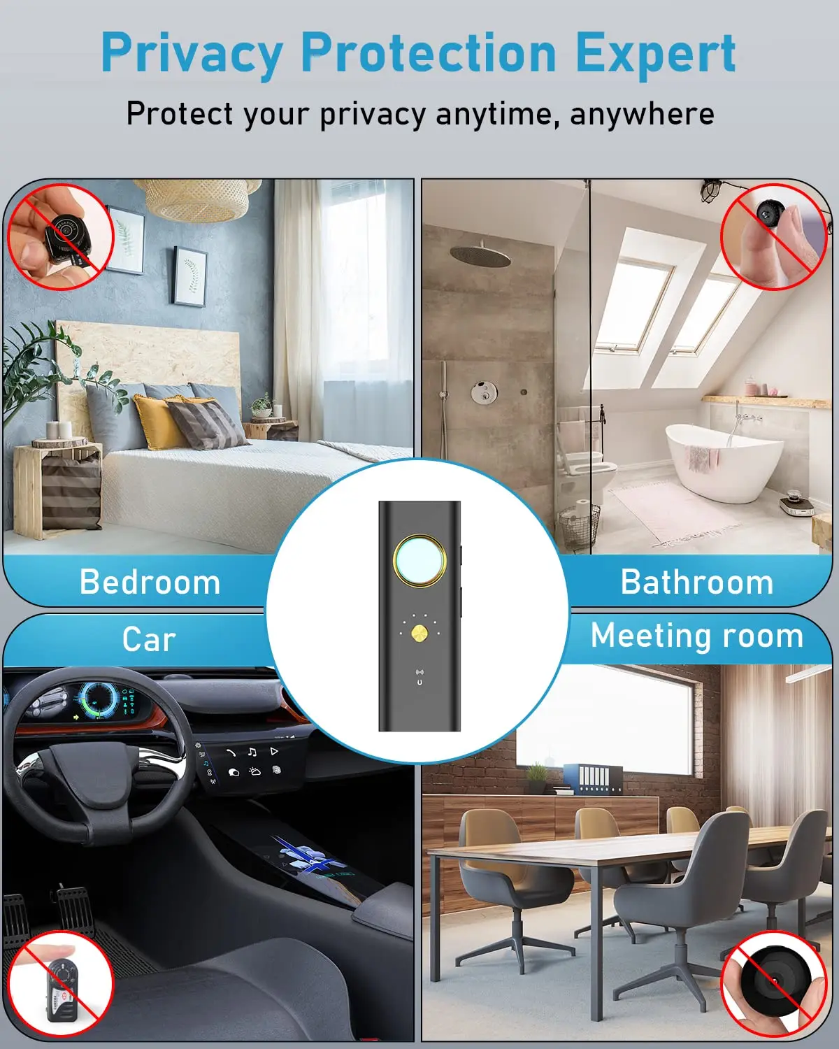 Portable Hidden Camera Detectors GPS Tracker Anti Spy Wireless Signal Scanner Listening Device