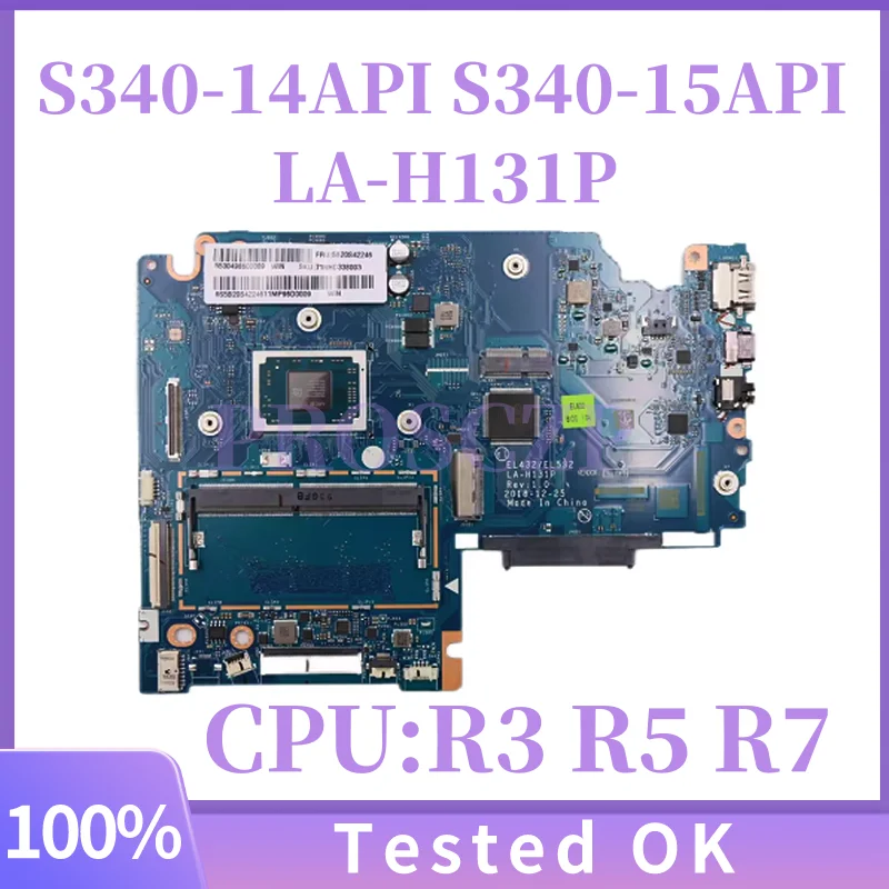 

Материнская плата для ноутбука Lenovo Ideapad S340-14API S340-15API LA-H131P с процессором R3-3200 R5-3500 R7 4 ГБ ОЗУ 5B20S42246 5B20S42249