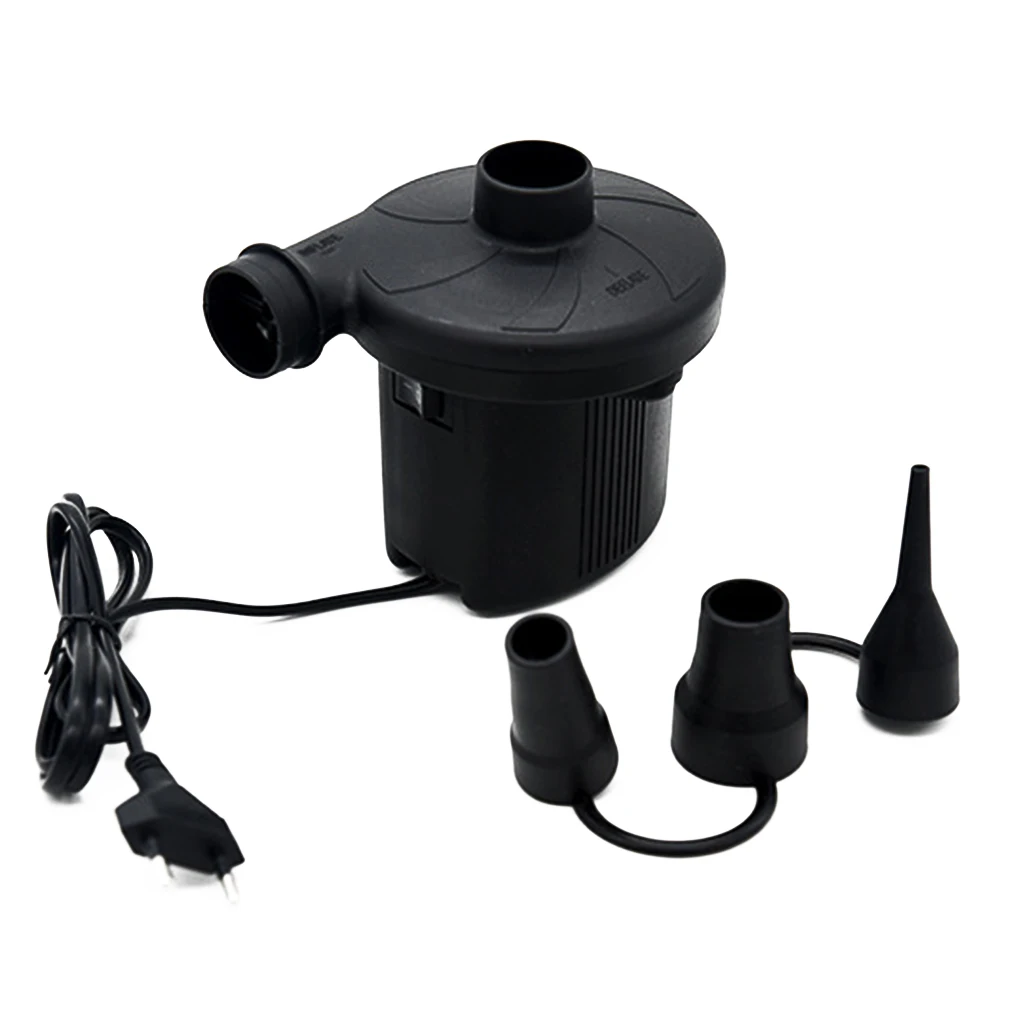 Electric Air Pump for Air Beds Swimming Ring Pool Toys with 3 Nozzles Inflator Deflator for Inflatables Air Mattress Pump