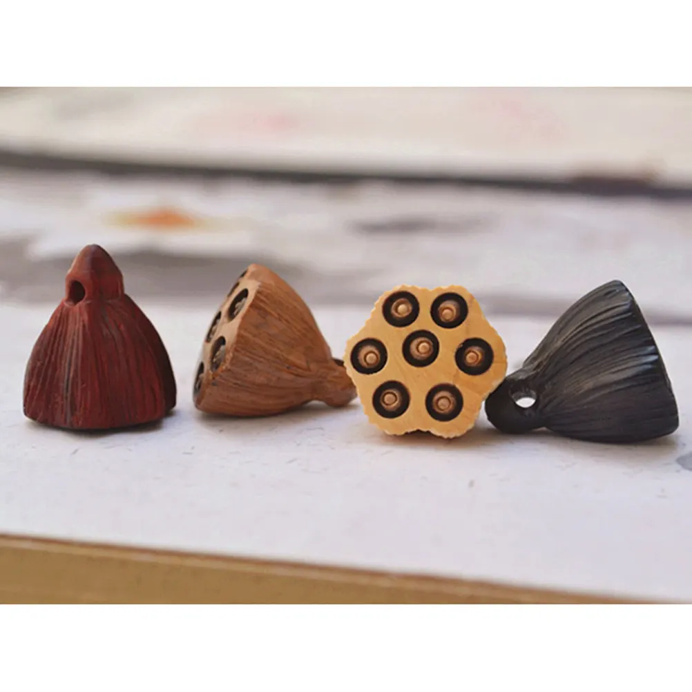 10 szt. Zawieszka w kształcie korzenia lotosu, drewniana, do samodzielnego tworzenia biżuterii, ozdoba do zawieszenia na torbie, klucze, kolczyki.