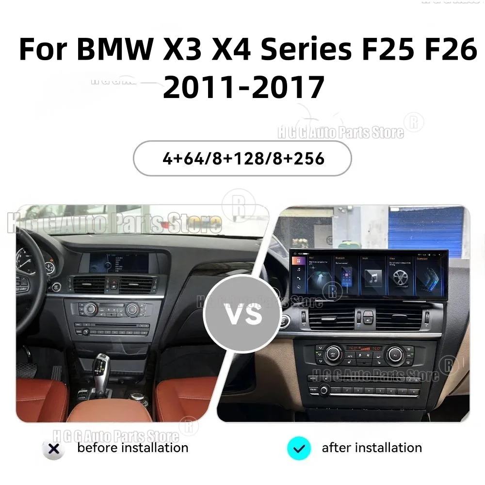 14.9 Inch Screen Carplay For BMW X3 X4 Series F25 F26 2011-2017 Car Multimedia Player GPS Navigation Car Radio Media Head Unit