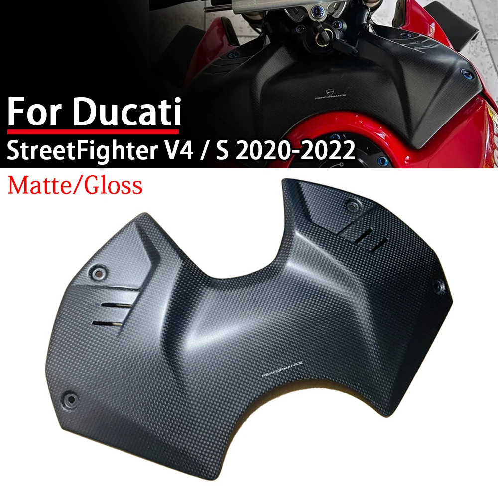 

2020-2022 For DUCATI Street fighter V4 V4S 2021 Accessories Motorcycle Carbon Fiber Front Fuel Tank Cap Battery Cover Fairing