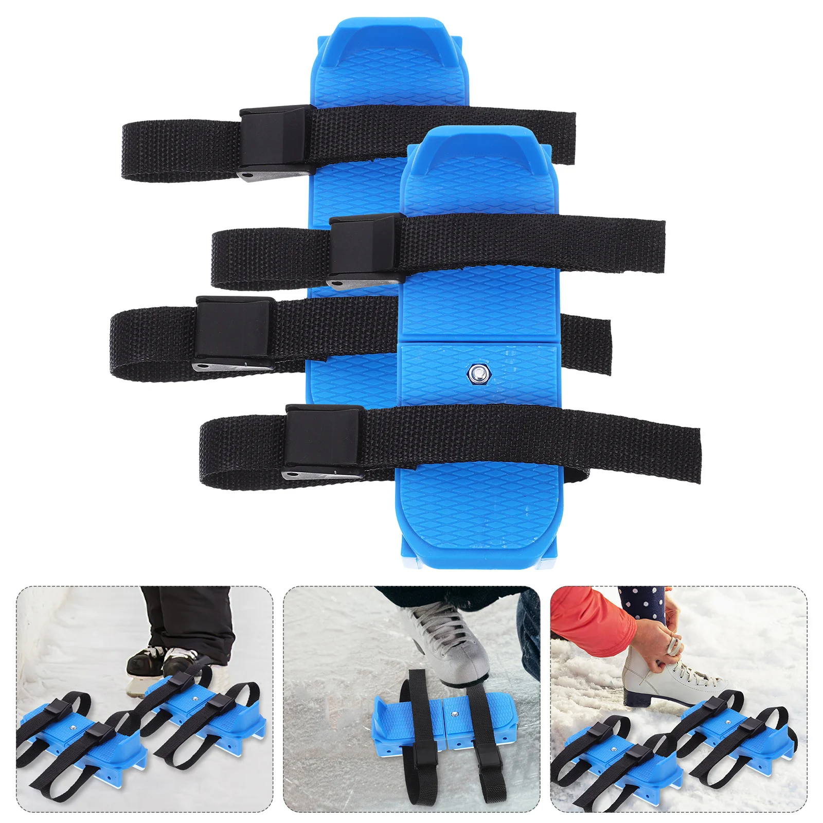 

1Pair Toddler Ice Skates Adjustable Fixing Straps Lightweight Stable Kids Safety Ice Skates Beginner Training Skating Shoes