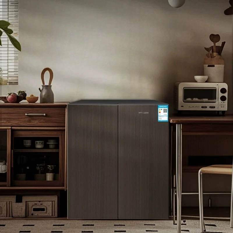 

Современный компактный холодильник с ультратонким корпусом, инверторным управлением, воздушным охлаждением, двойной дверью, горизонтальной загрузкой, для столовой.