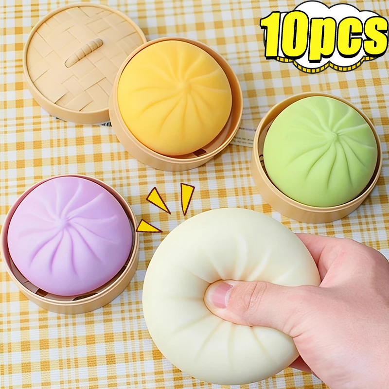 

Красочные сенсорные игрушки-антистресс в виде булочек с пароваркой, медленно восстанавливающие форму, креативный подарок