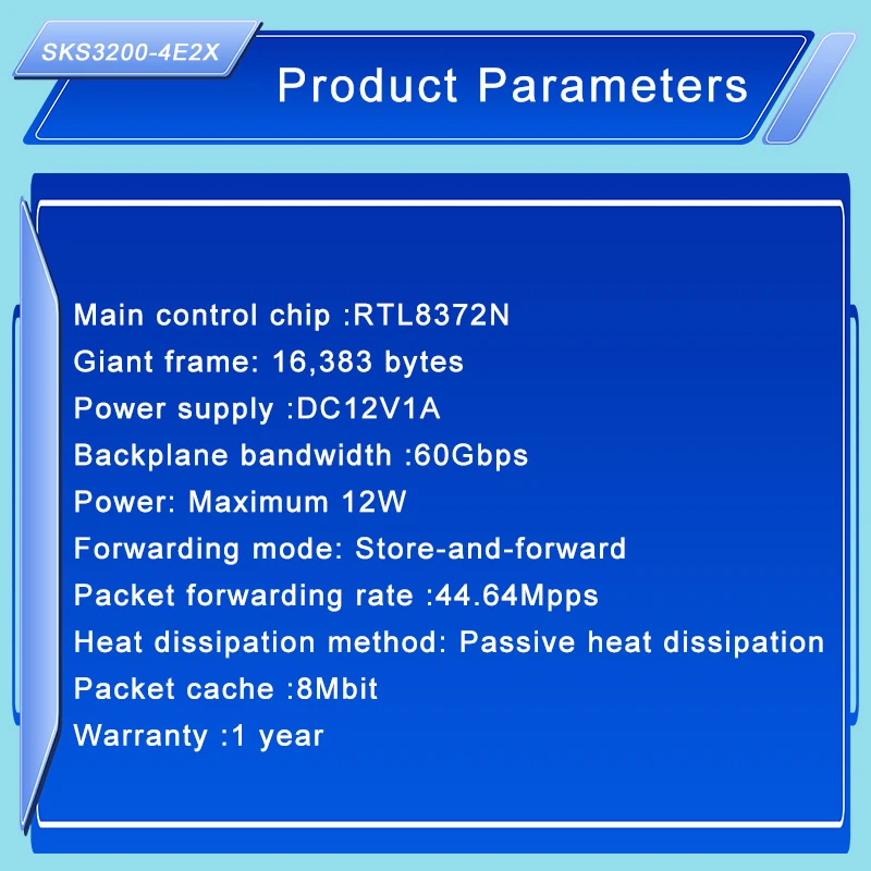 2,5G Simple L2 Managed Switch XikeStor 4 Ports 2,5G RJ45 & 2 Ports 10G SFP+ Ethernet Switch unterstützt VLAN/Port Aggregation