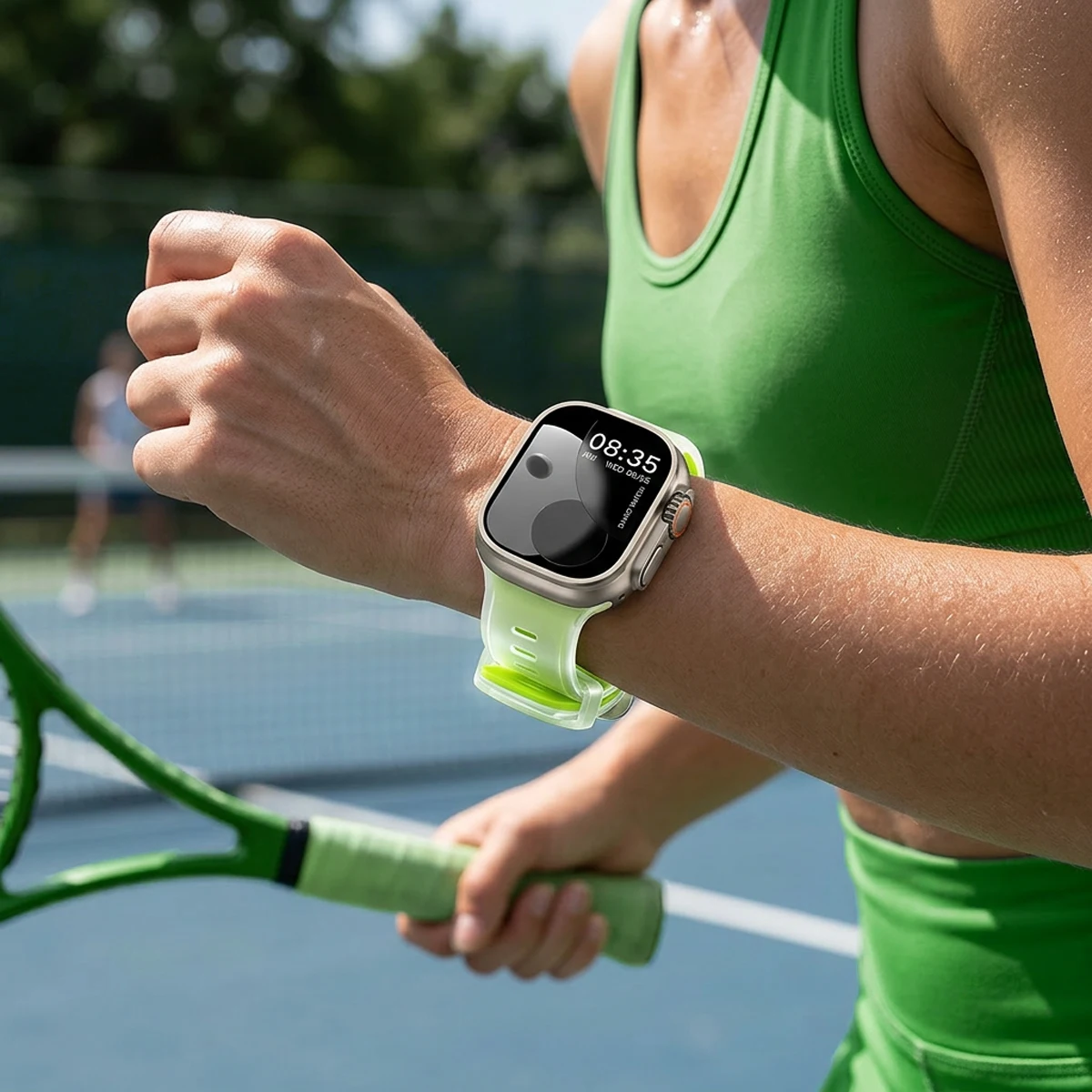 Durchscheinendes Silikonarmband für Apple Watch Ultra 3/2 49mm 46 45 44 42mm Sportarmband für iWatch S11 10 9 8 7 SE3 Ersatzarmband – Detail 5