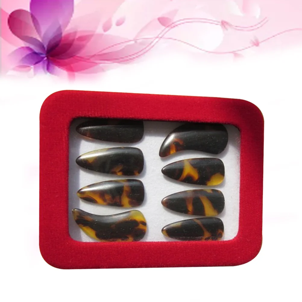 

Natural Horn Guzheng Nail Covers Comfortable Wearing Fine Filed Smooth Round Edge Finger Cover Zither Accessories