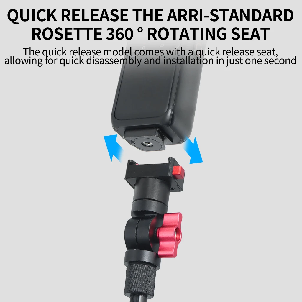 360° Schwenkbarer Schnellverschluss-Stativ-Kugelkopfadapter ARRI-Ausrüstung Magnetische Halterung für GoPro13 Insta360 DJI Action Pocket 4 Kamerahalterung – Detail 7