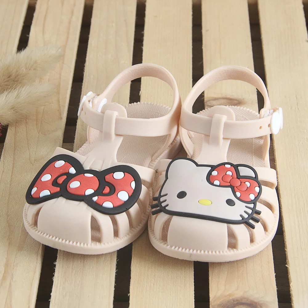 hello kitty Crystal Cartoon Plastic Children's Girls' Beach 1-6 Years Old KT Cat Princess Shoes Waterproof Baby Rubber Sandals