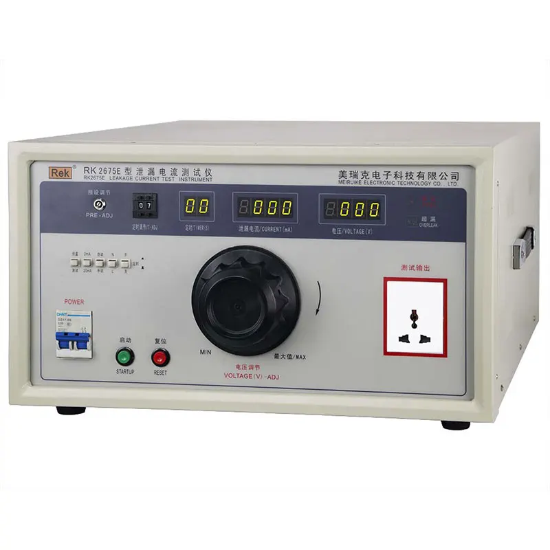 Rek RK2675E Leakage Current Tester Transformer Capacity 5000VA, Voltage 0-250V, Current 0-20mA, Accuracy 5%