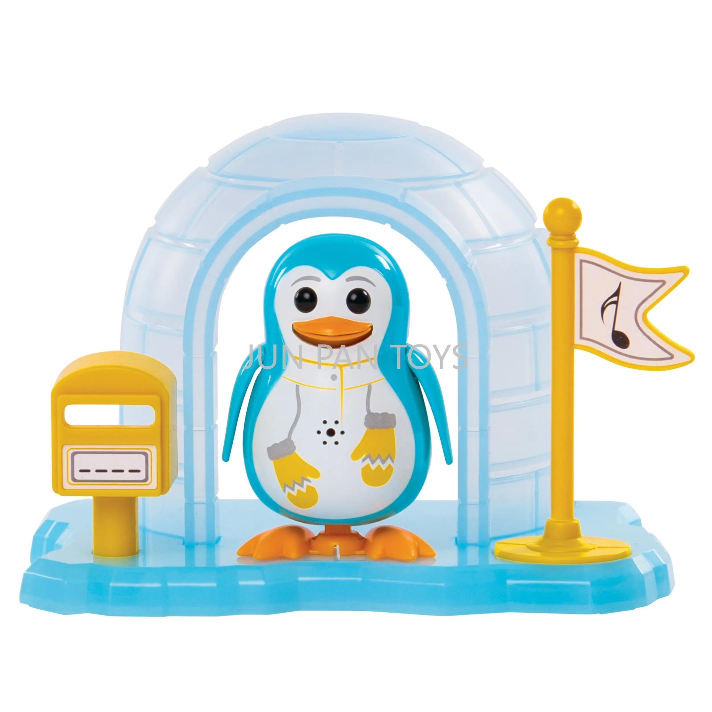 DigiOwls Giocattolo con Occhi Scintillanti e Tronco dell'Albero Casa Pinguino Giocattolo Animale Domestico Elettronico Giocattoli Interattivi per Bambini Giocattoli Canto