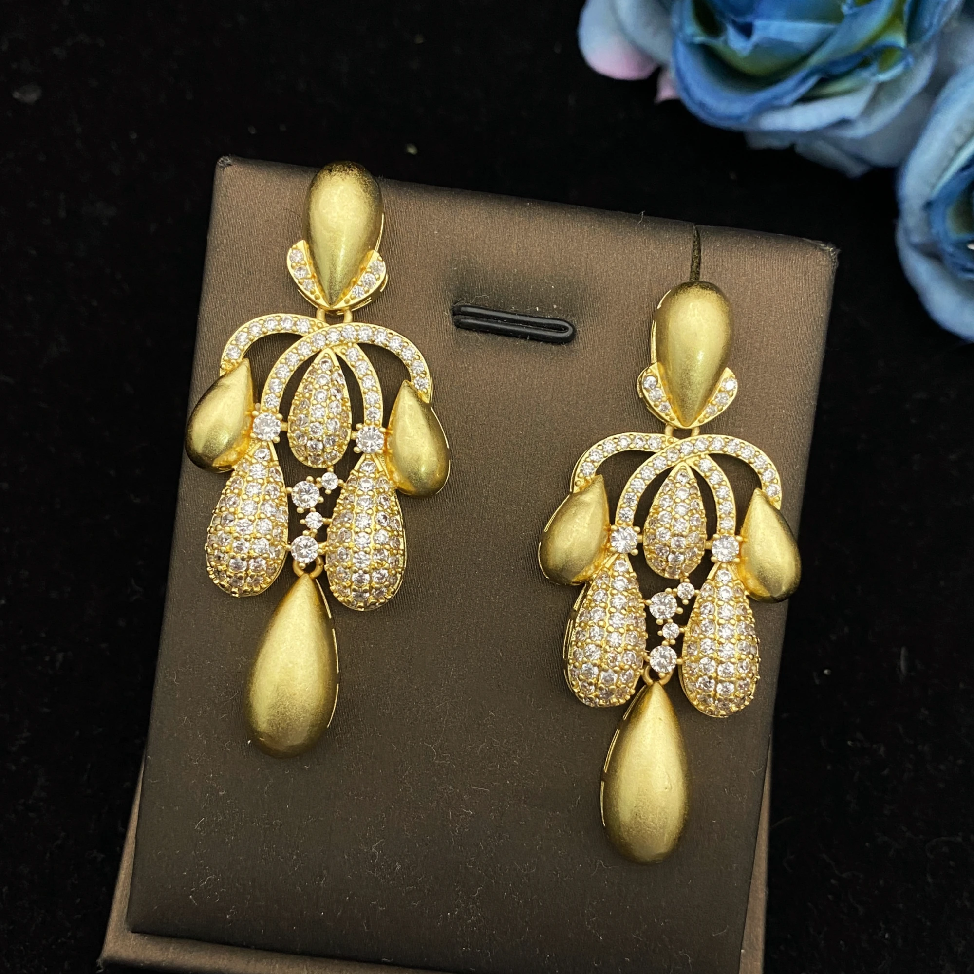 JRH Bridal 4 قطع مجموعة الزركون قلادة أقراط سوار خاتم مجوهرات الزفاف هدية للنساء العروس الفاخرة #4