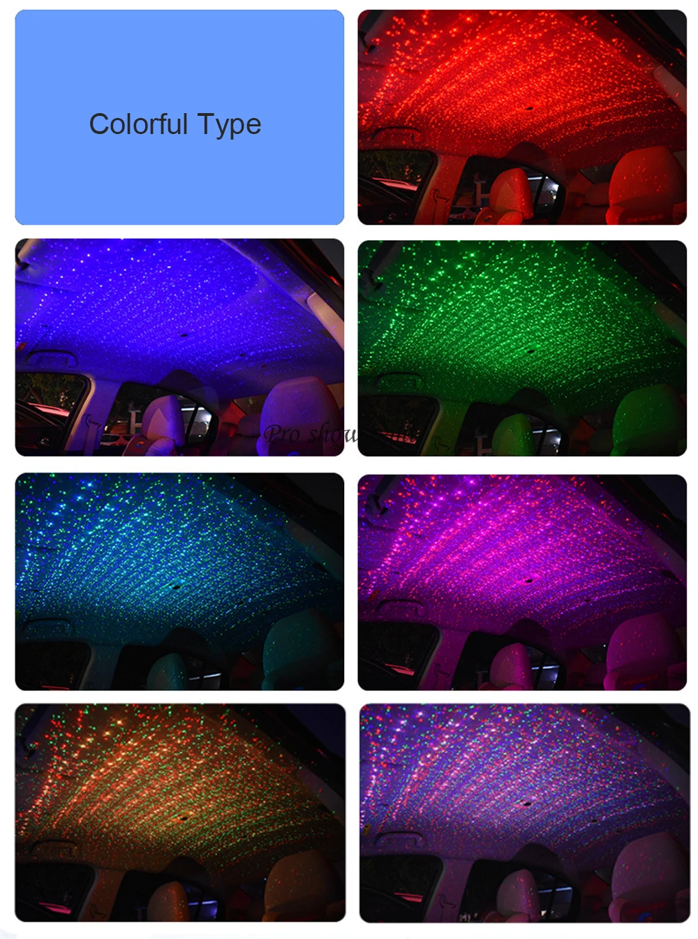 Colorido Dinâmico Céu Estrelado Fluxo Luz Controle Remoto Dj Luz Portátil Laser Projetor Luzes Stage Night Light para Carros, Partys