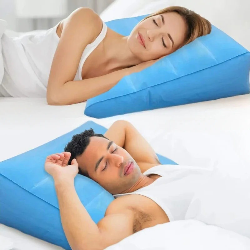 

Inflatable Wedge Sleeping Pillow For Back，lumbar Support Air Cushion，pvc Inflatable Footrest Pillow For Under Desk Airplane