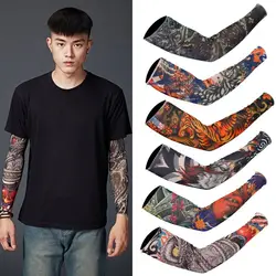 Summer Cooling Elastic Flower Arm Sleeves Unisex Arm Cover Tattoo Arm Sleeves Running