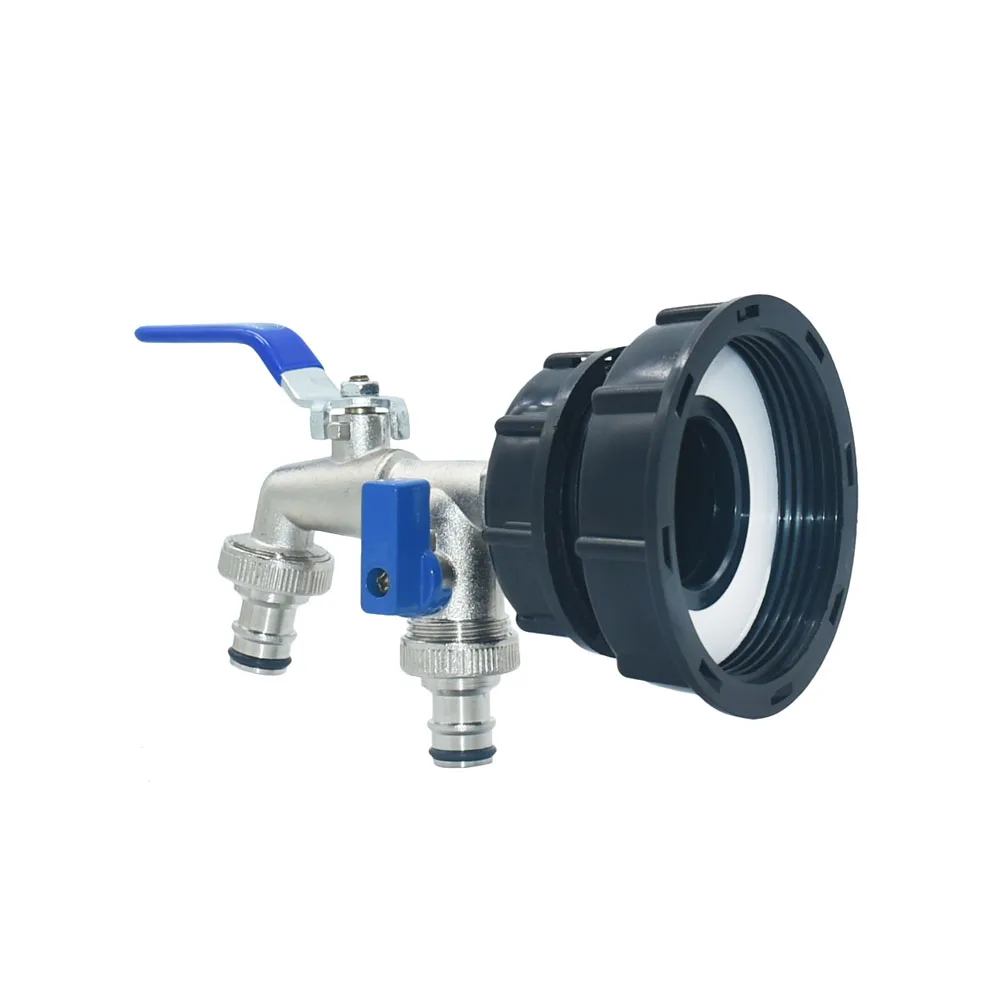

IBC Tank Tap Adapter 80mm 100mm S60 to 16mm Nipple Outlet Tap Valve Connector Outdoor Rainwater Bucket Faucet Tank Fitting