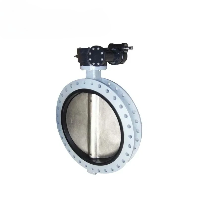 شفة مزدوجة PN10 PN16 صمام فراشة من النوع المتحدة المركز لجسم الحديد الليفي dn500