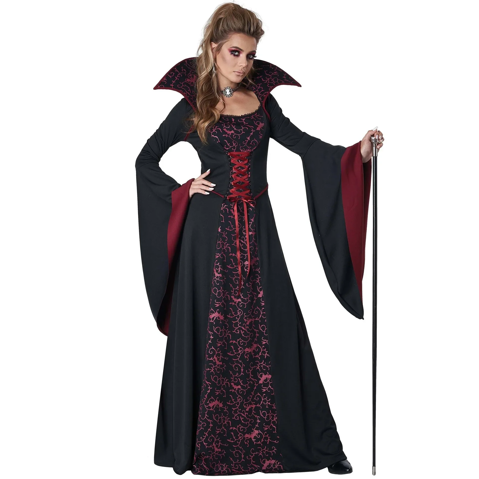 M-XL Demon Court Queen Vampire Witch Cosplay Costume For Halloween