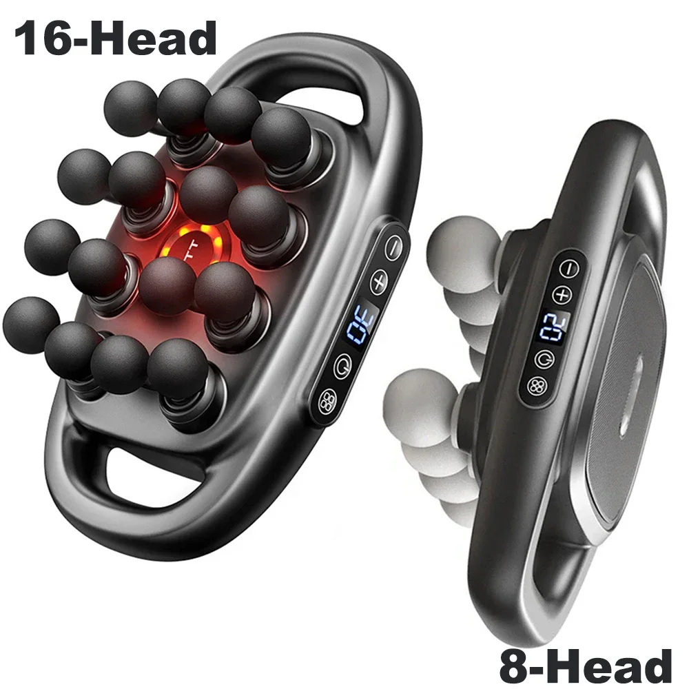 

16-Drive 8-Massage Gun Set 8-Fascia Red Light Gun High Frequency Vibration Muscle Relaxation Efficient Massage Gun