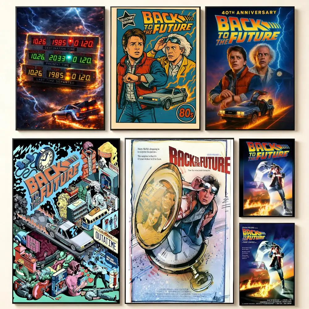 SciFi Movie B-Back To The Future Poster Contemporary Home Wall Ornaments & Stylish Indoor Accents