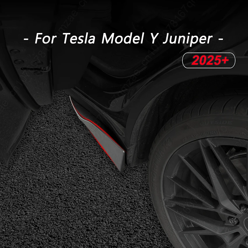 

Глянцевая черная боковая юбка, бампер, спойлер, сплиттер, защита для Tesla Model Y Juniper 2025+, высококачественный АБС-пластик, внешние детали, тюнинг