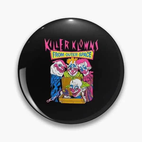 Pizza Box Killer Klowns From Outer Space  Soft Button Pin Cartoon Collar Lover Cute Metal Funny Lapel Pin Fashion Brooch Jewelry