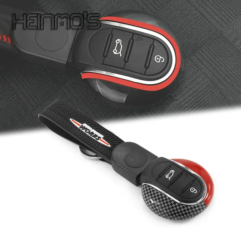 For MINI Cooper F55 F56 F57 Key Fob Shell Cover F54 F60 Countryman Car Key Case Cover Key Chain Shell Accessories Red JCW