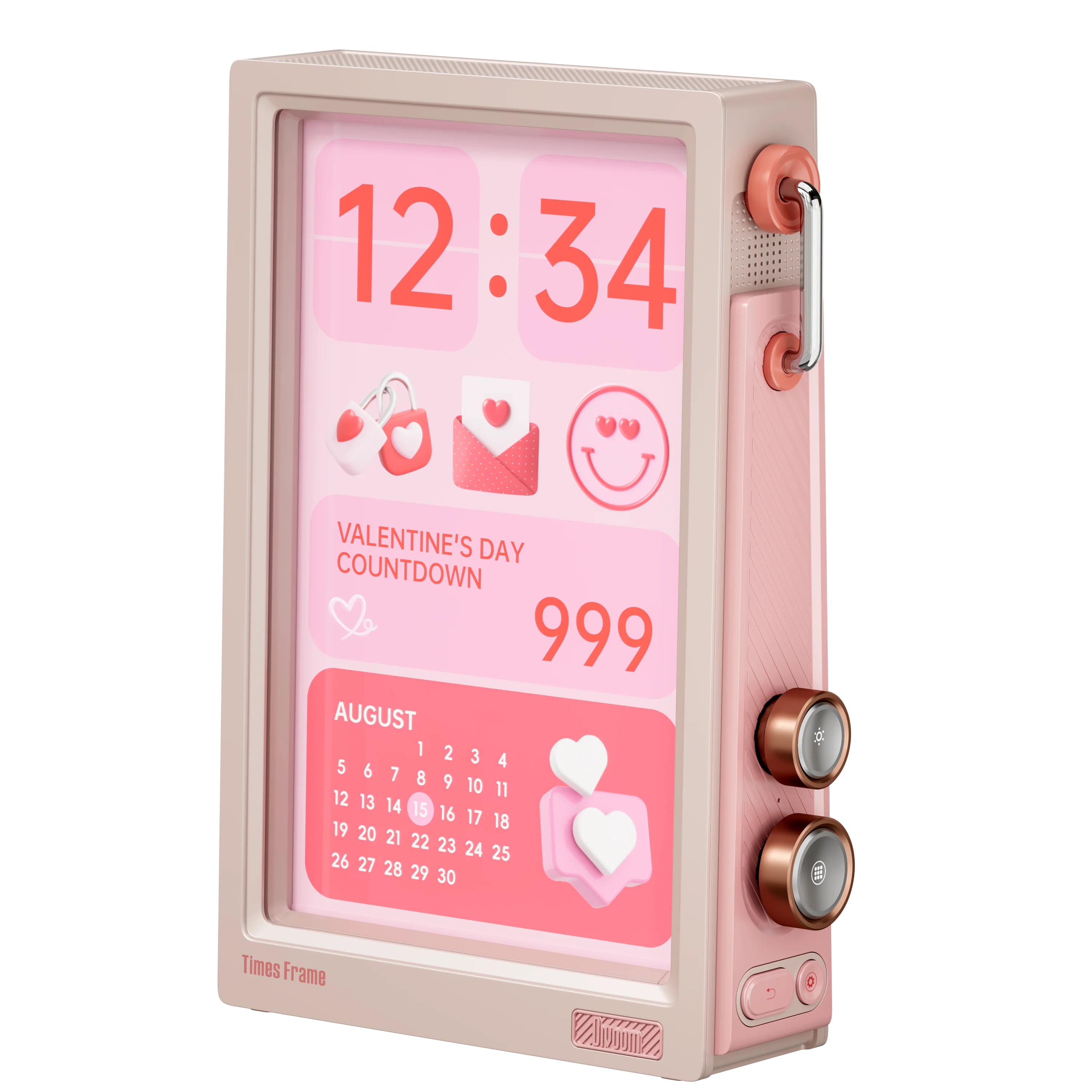 Divoom Times Frame Smart HD-Bildschirm     10,1" DIY Digitaluhr     Krypto-Aktien-Wetterkalender     Tech Gift Schreibtisch-Setup 4