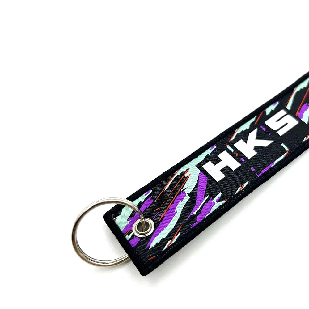 HKS Keychain JDM Key Holder Car Nylon Racing Keychain for HKS Keychain JDM Key Tag Car Keyring Men Gift Motorcycle Auto Keychain