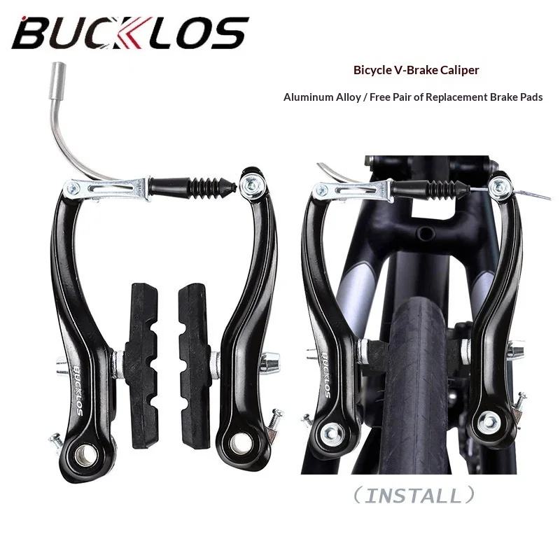 

Bicycle V Brake Caliper Aluminum Alloy Fit For Mountain Bike Road Bike High Strength Corrosion Resistant Durable Brake Accessory