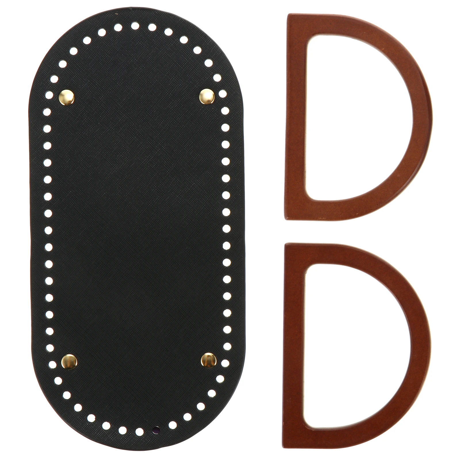 

1Set Bag Handles PU Bottom Handbag Handles Comfortable DIY Crochet Bag Accessories Knitting Carrier Repair Replacement PU