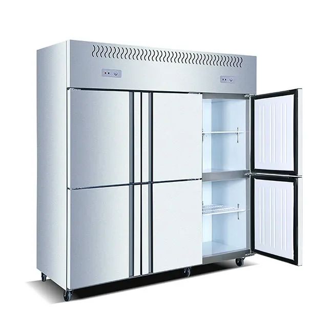 Kitchen Refrigeration Equipment Commercial Freezer Refrigerator 6 Doors Fridge