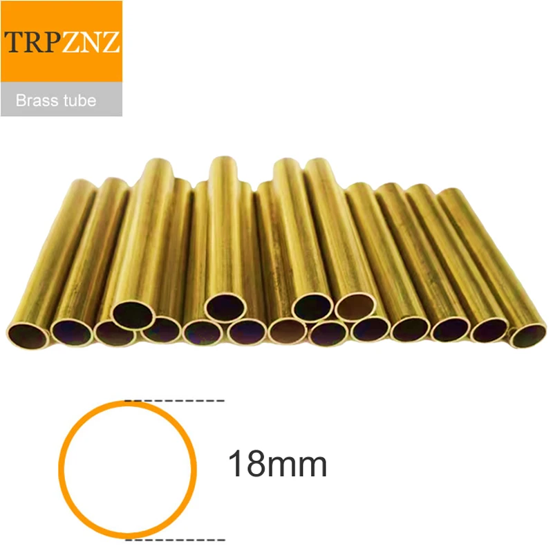 

H62 brass tube pipe outer diameter 18mm wall thickness 0.5mm 1mm 2mm 3mm 4mm copper pipe Capillary Hollow brass tube