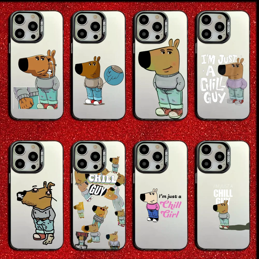 

Funny C-Chill G-Guy Phone Case For iPhone 16,15,14,13,12,11,Mini,Pro,MAX Gray Drop Matte Shockproof Soft Cover