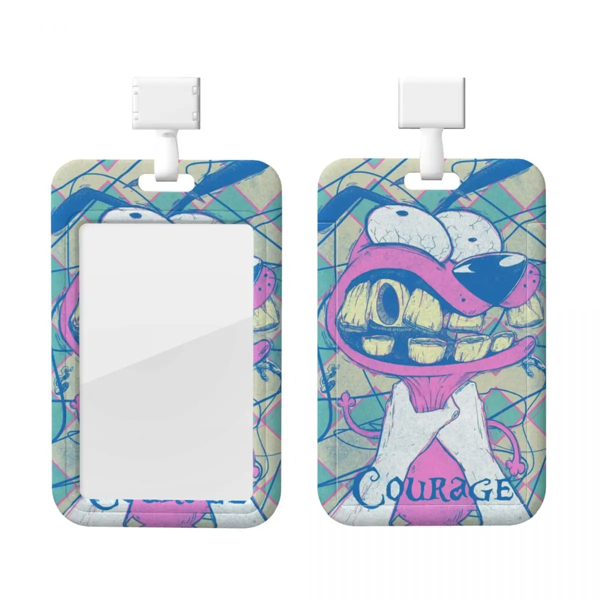 

Пользовательский держатель для бейджа C-Courage The Cowardly Dog для метро, автобуса, ремешка для банковской карты, держатель для бейджа для учетных данных, больницы